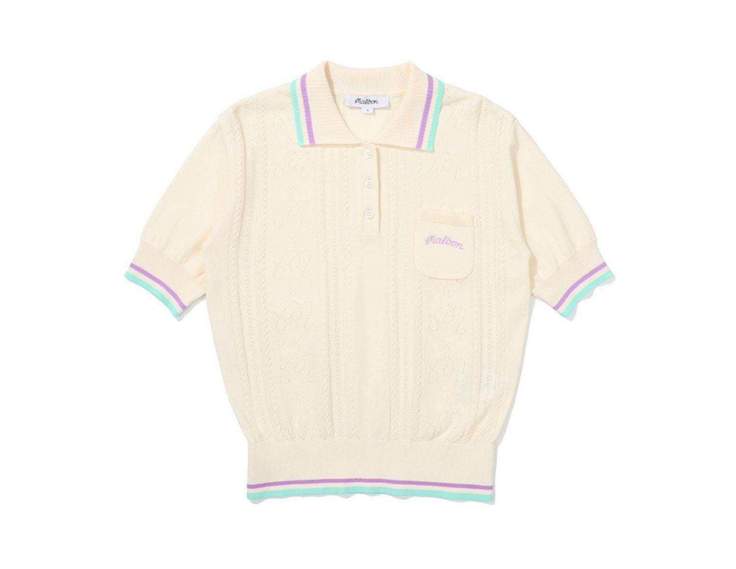 Malbon Gradient polo neck knit