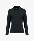 Fairliar Double stand collar long-sleeved T-shirt (black)