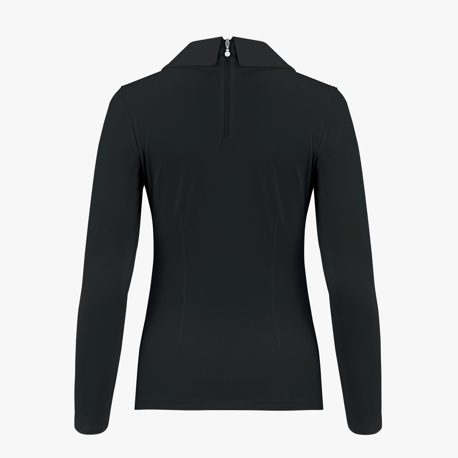Fairliar Double stand collar long-sleeved T-shirt (black)