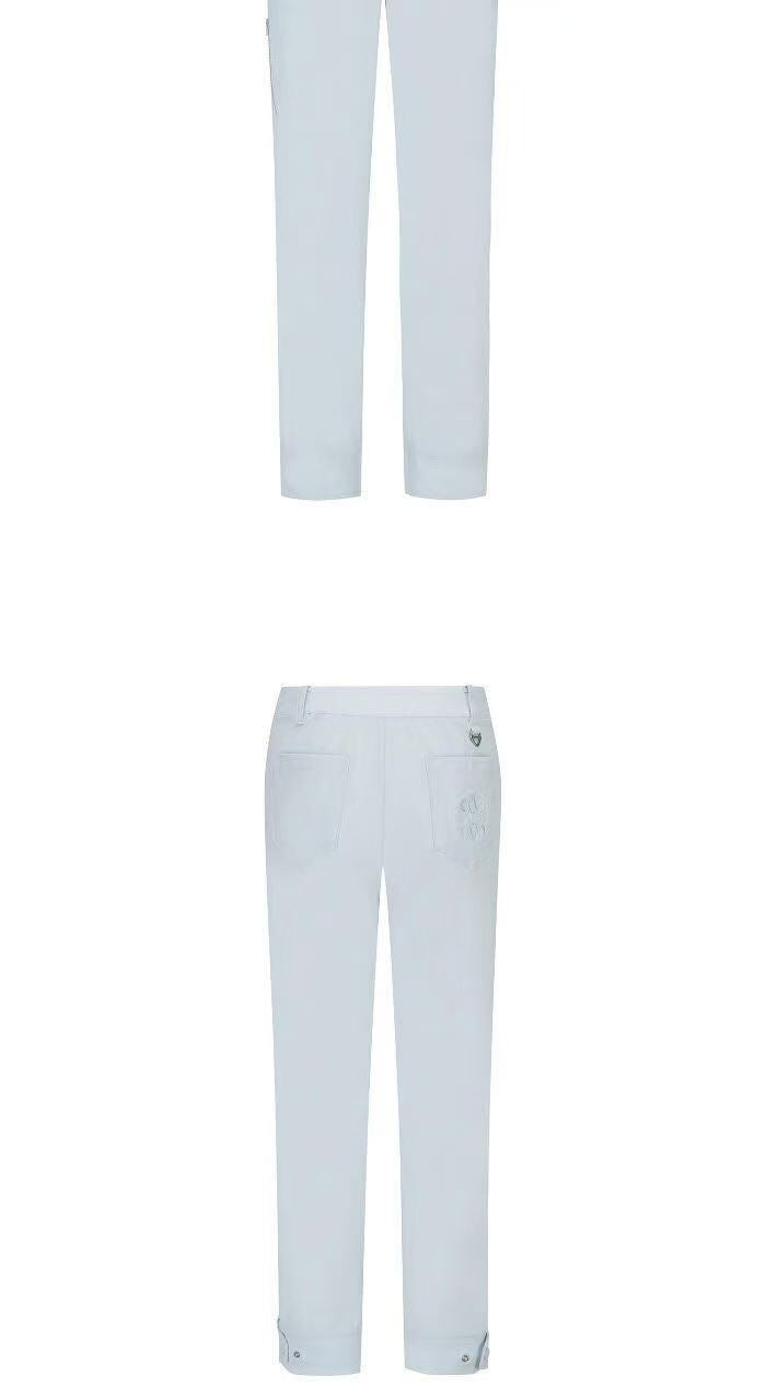 St Andrews Women's Asymmetrical Waistband Zipper Pocket Jogger Pants