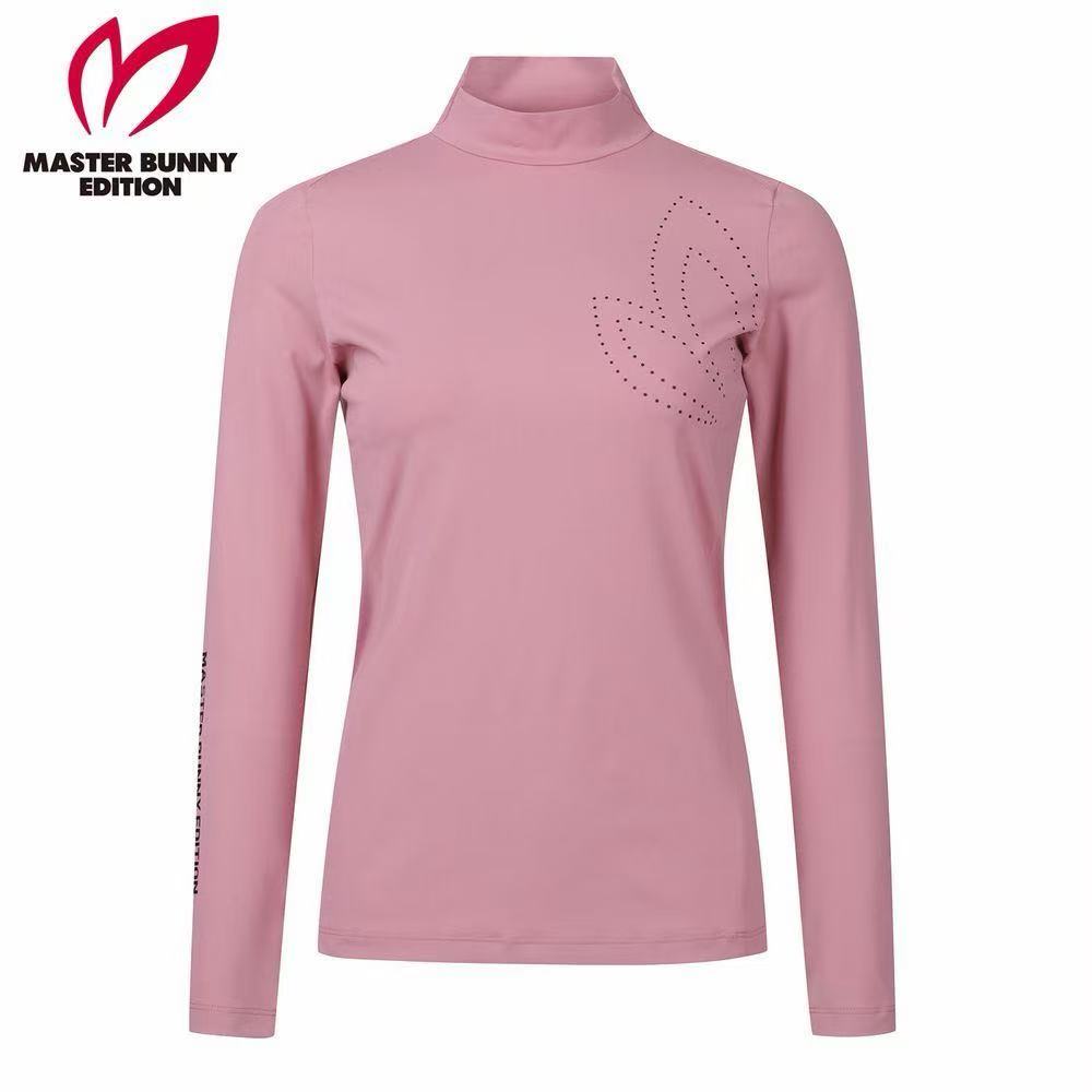 Master Bunny Dot Symbol Mock Neck T-shirt （Pink）