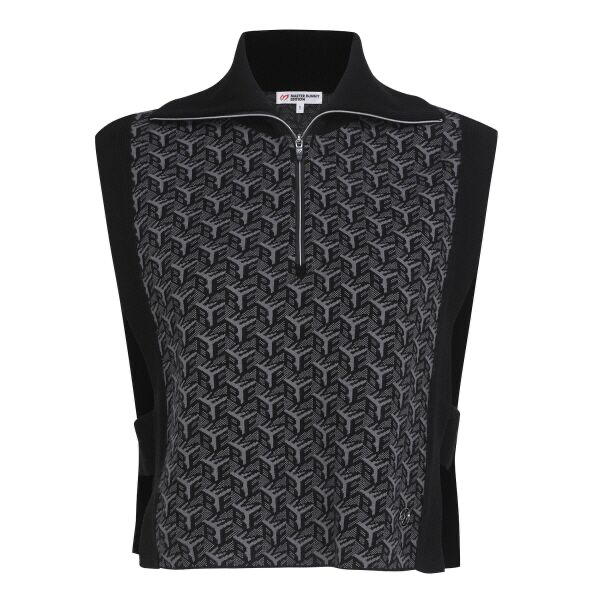 MASTER BUNNY EDITION Logo Jacquard Half Zip Knit Vest