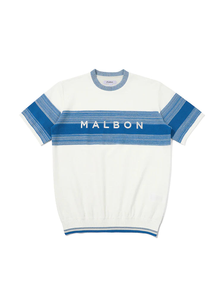 Malbon Gradient short-sleeve summer knit Blue