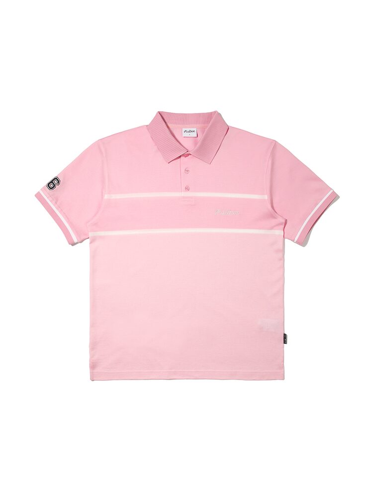 Malbon script polo shirt PINK (MAN)