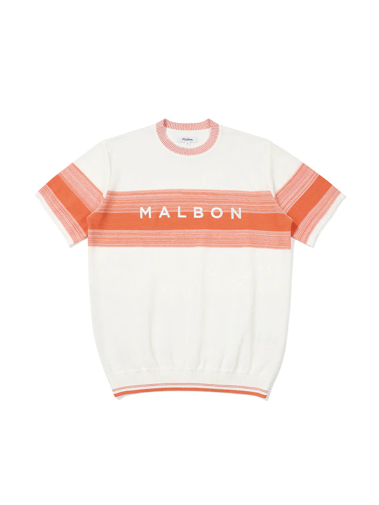 Malbon Gradient short-sleeve summer knit ORANGE (MAN)