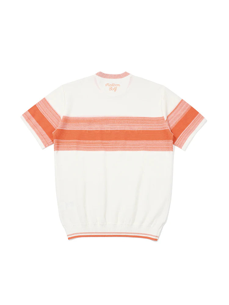 Malbon Gradient short-sleeve summer knit ORANGE (MAN)