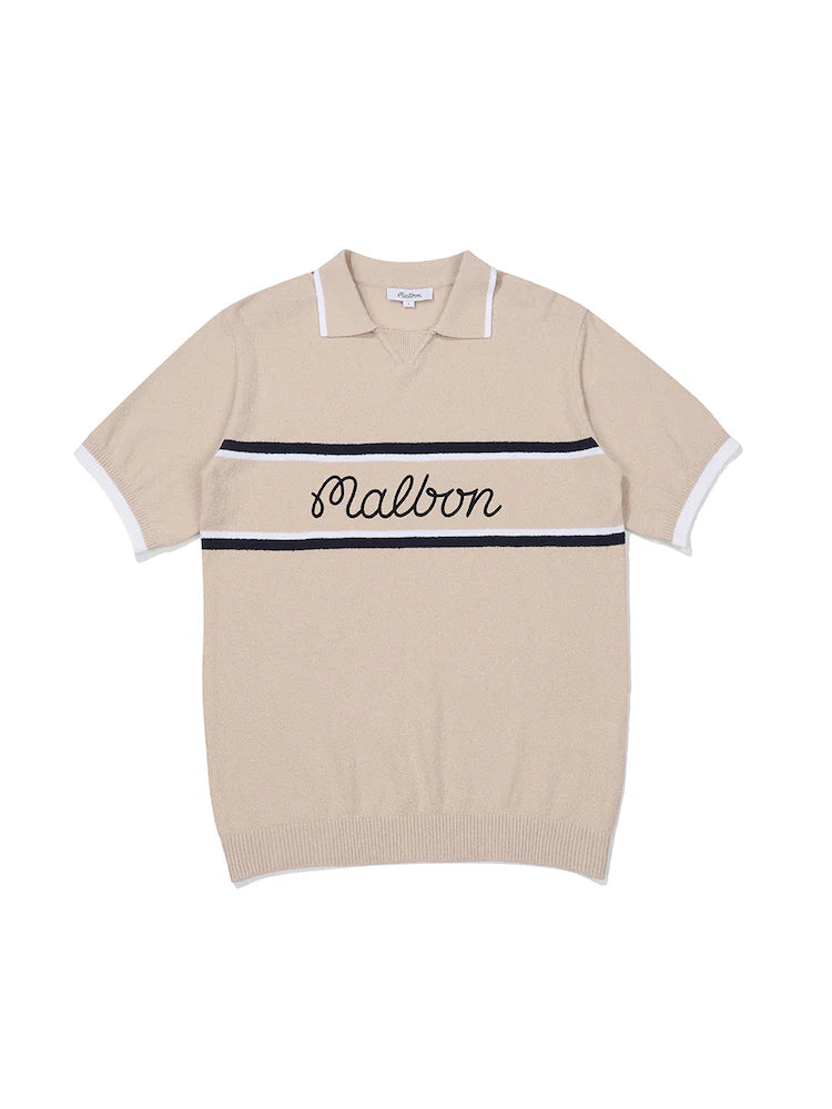 Malbon script sweater BEIGE (MAN)