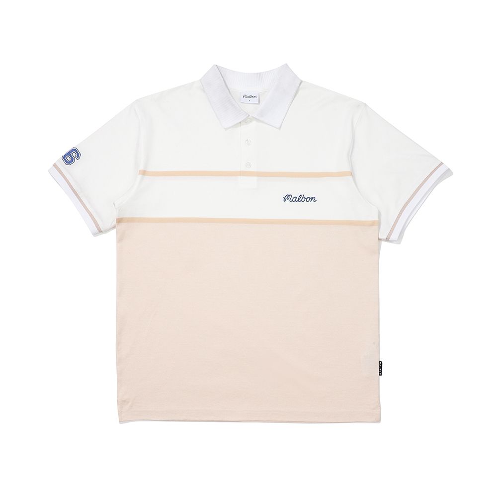 Malbon script polo shirt WHITE (MAN)