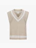 Fairliar Squash V-Neck Vest (Beige)