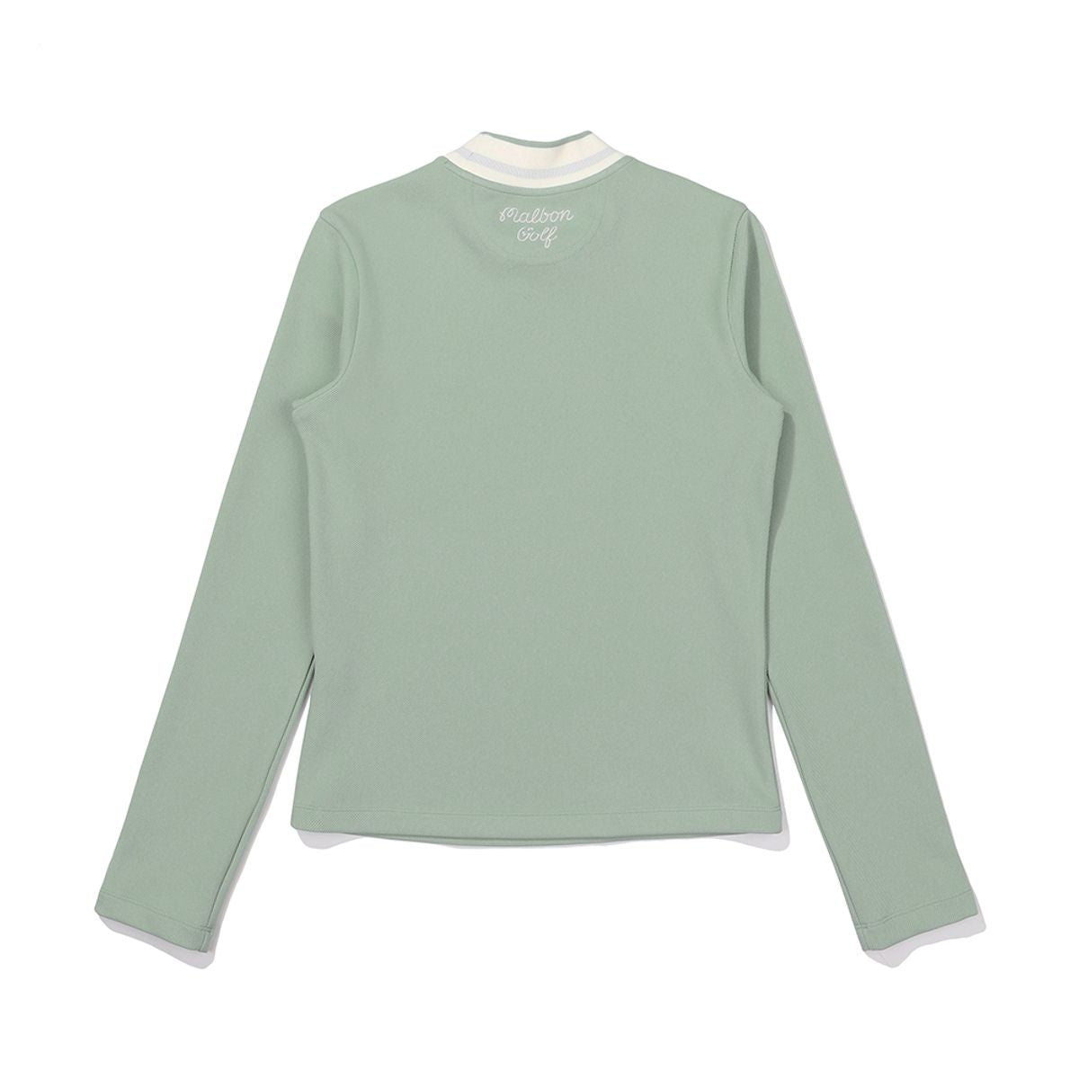 Malbon Diagonal weave mock neck T-shirt MINT (WOMAN)