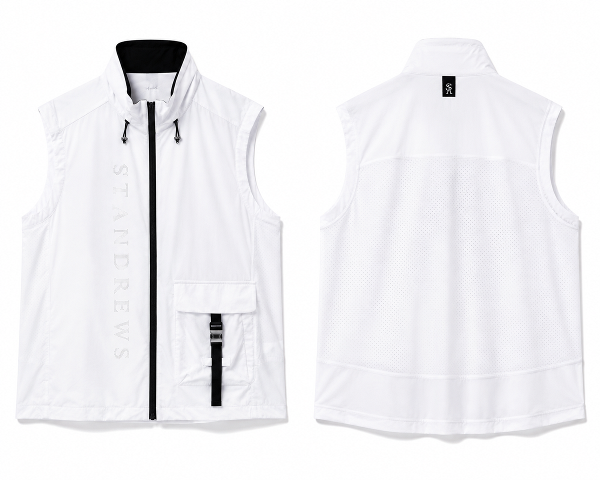 St Andrews Logo Punching Point Woven Vest