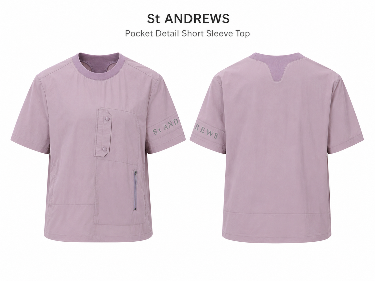 St Andrews Pocket Detail Short Sleeve Top