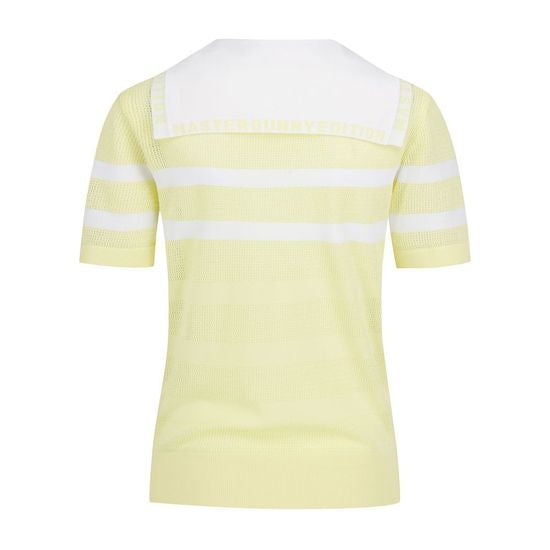 [Master Bunny] Women's Logo Sailor Stripe Short Sleeve Knit
