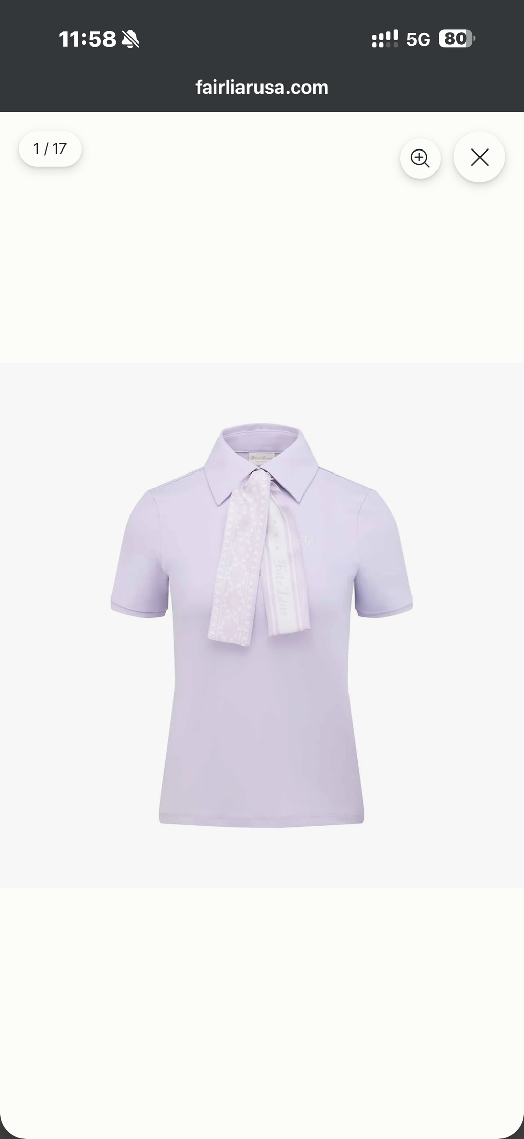 Fair Liar Silk Scarf Set T Shirt (Lavender)
