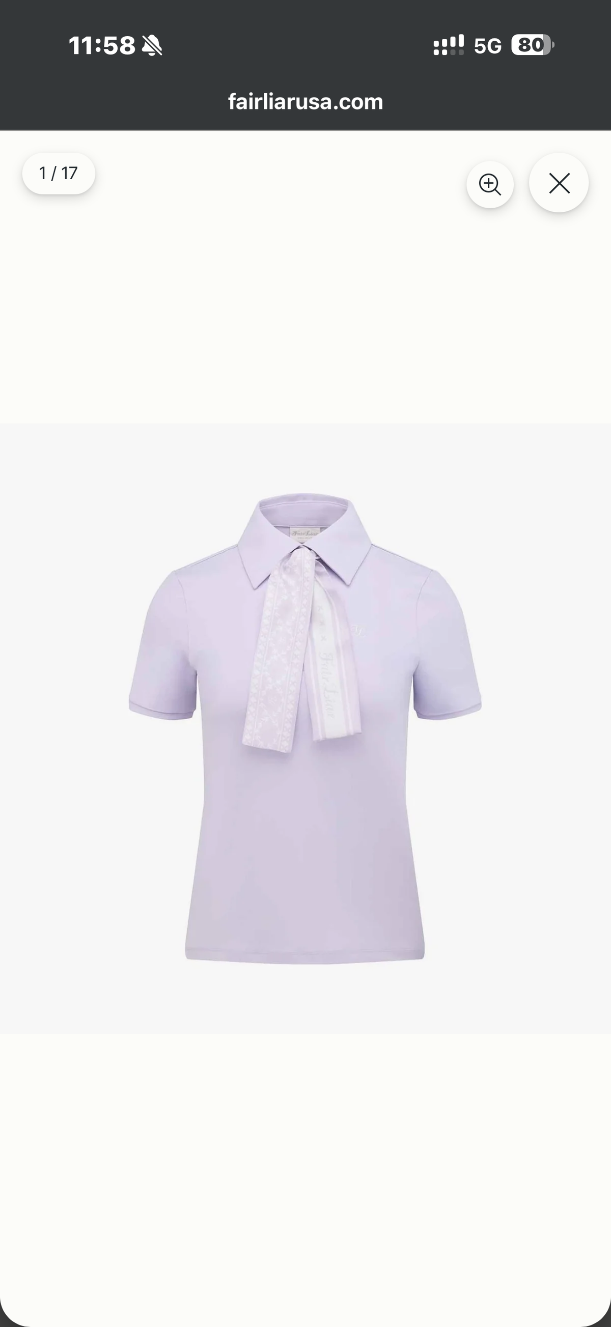 Fair Liar Silk Scarf Set T Shirt (Lavender)