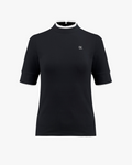 Frilled high-neck chill T-shirt