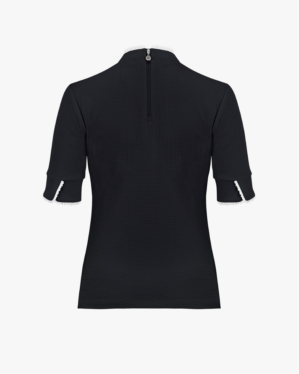 Frilled high-neck chill T-shirt