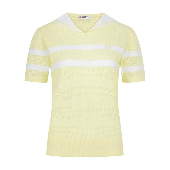 [Master Bunny Edition] Women's Logo Stripe Short Sleeve Knit