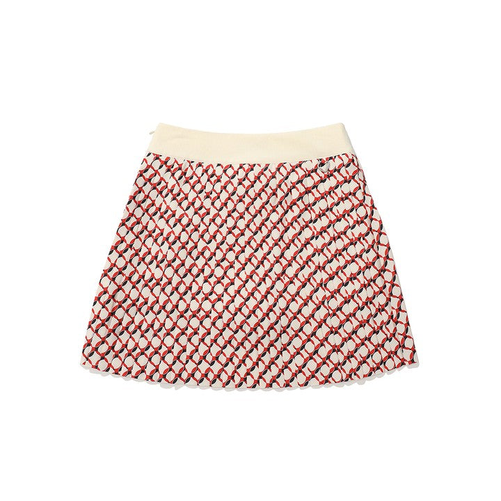 Malbon Air Dot Mesh Print Skirt