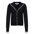 [Master Bunny Edition] Women's Symbol Embroidered Sailor Collar Mesh Cardigan