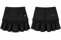 St Andrews Layered Pleated Flare Golf Skirt – Black