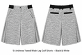 St Andrews Tweed Wide-Leg Golf Shorts – Black & White