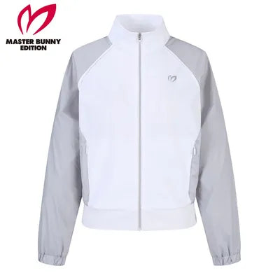 Master Bunny Women's back flap color-block zip-up jumper