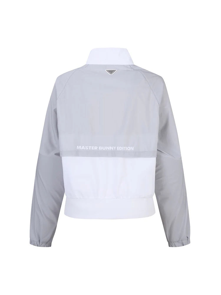 Master Bunny Women's back flap color-block zip-up jumper