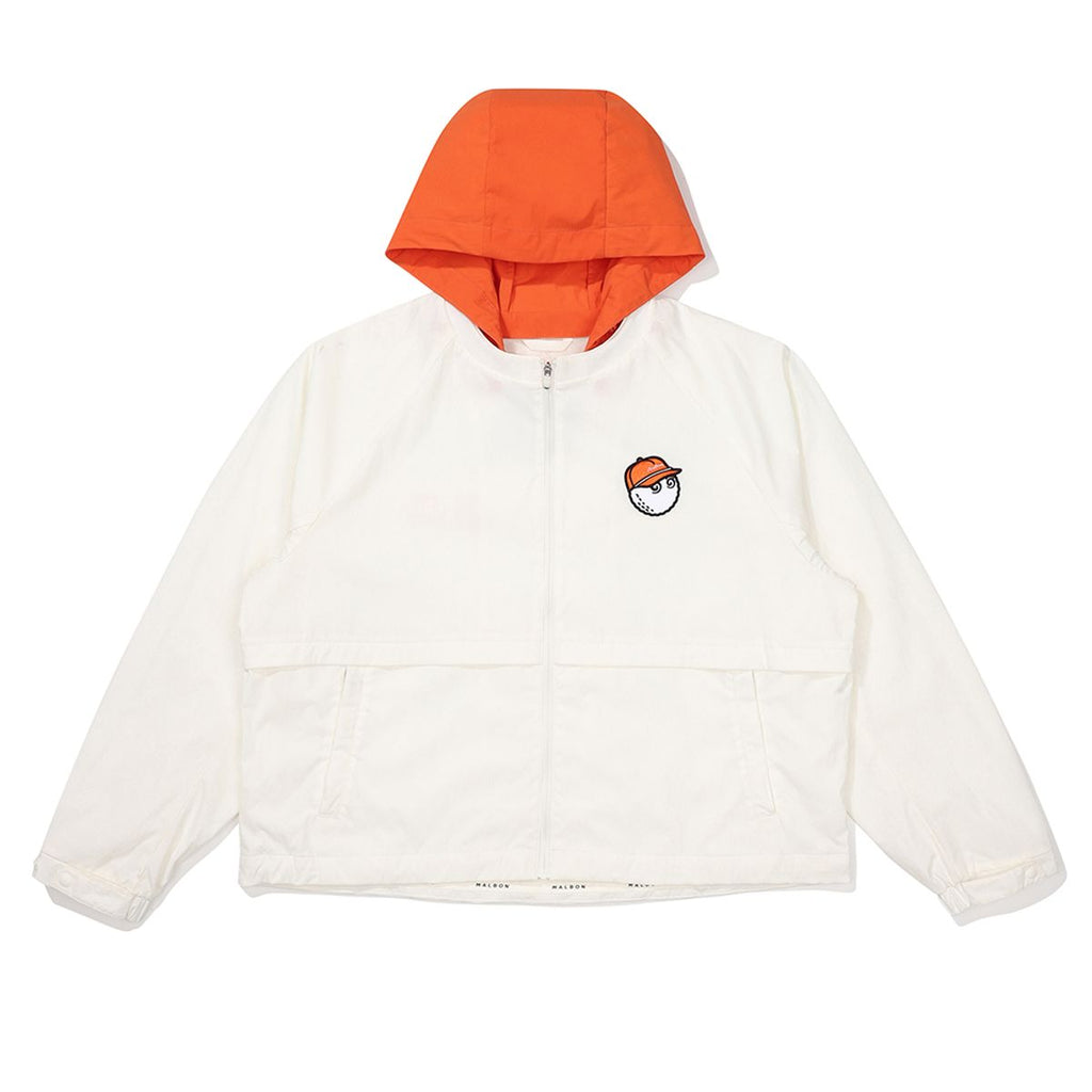 Malbon Women's detachable hooded fisherman jacket (ivory)