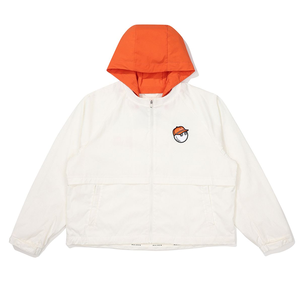 Malbon Women's detachable hooded fisherman jacket (ivory)