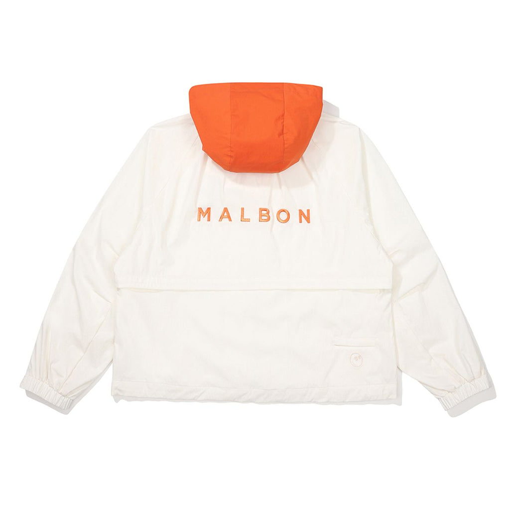 Malbon Women's detachable hooded fisherman jacket (ivory)