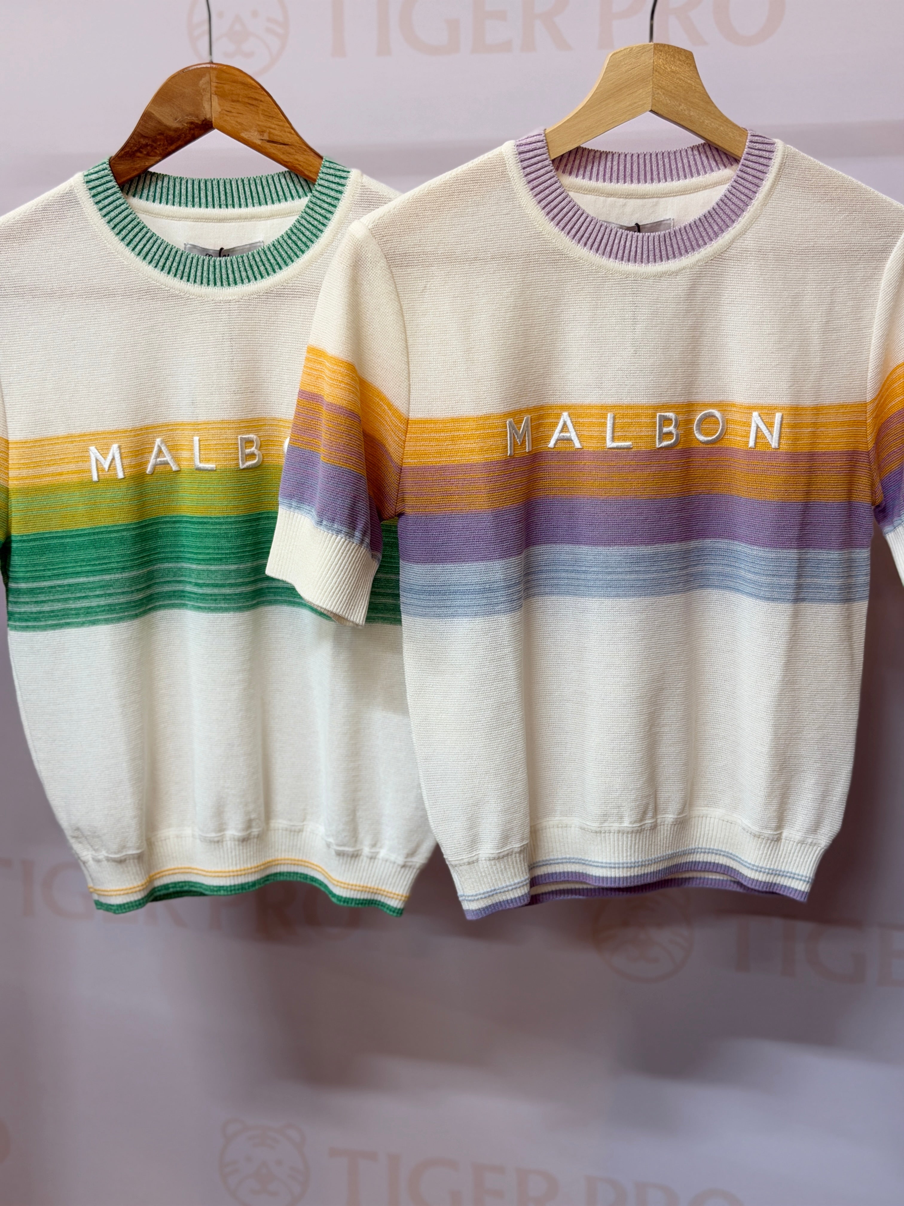 Malbon Gradient knitted breathable top