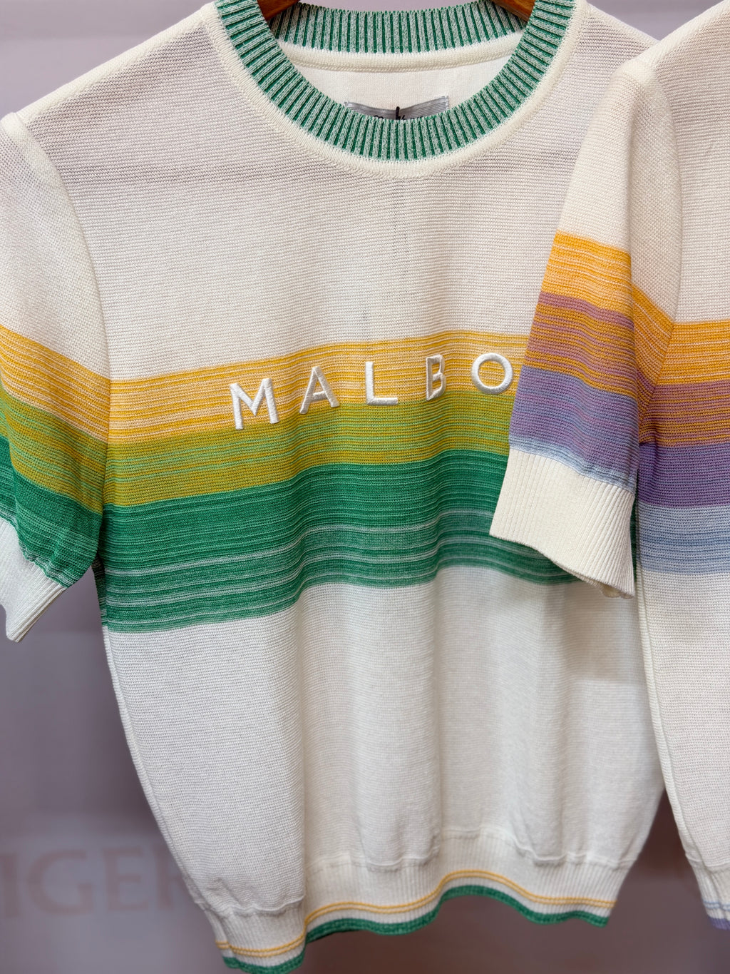 Malbon Gradient knitted breathable top