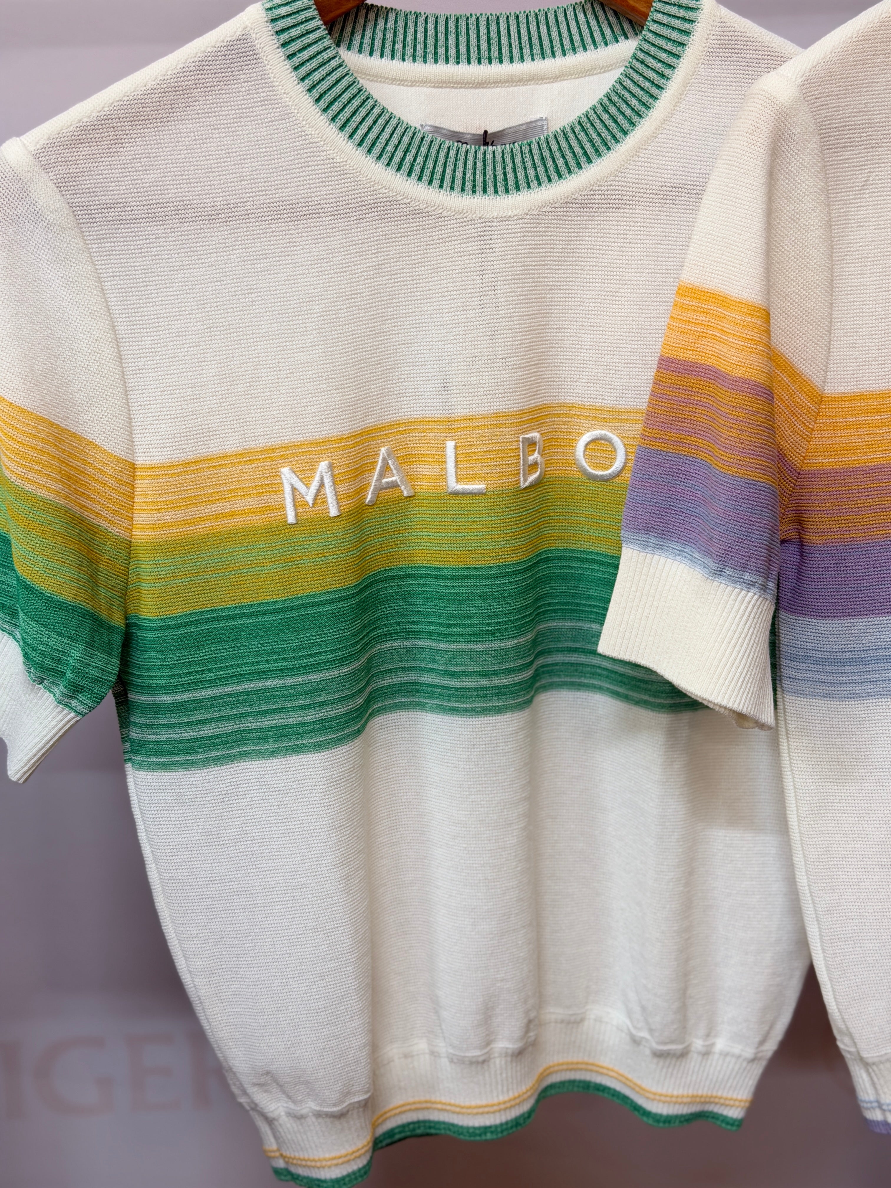 Malbon Gradient knitted breathable top