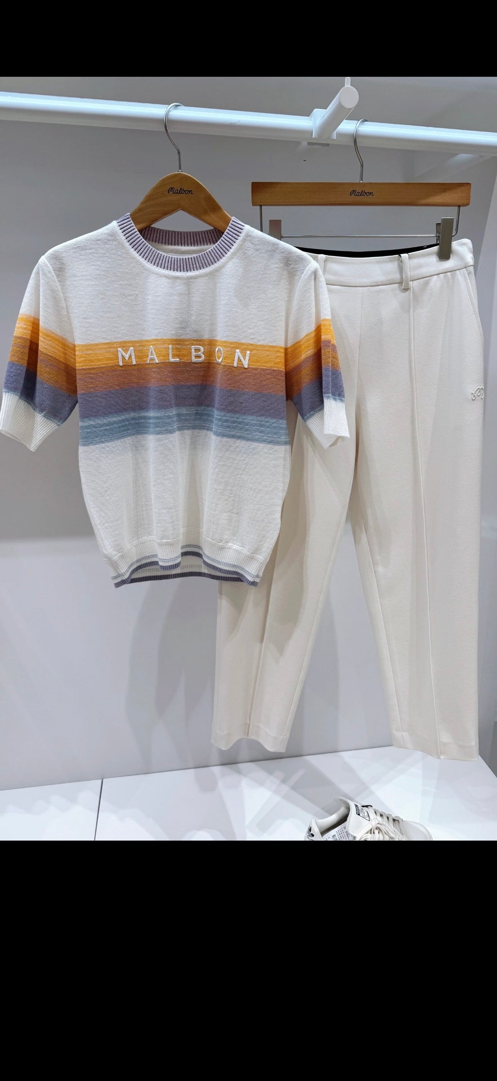 Malbon Gradient knitted breathable top